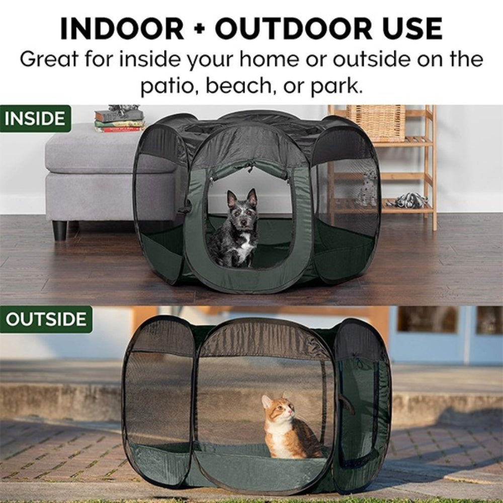 Bellura Pet - Green Foldable Animal Shelter - Green