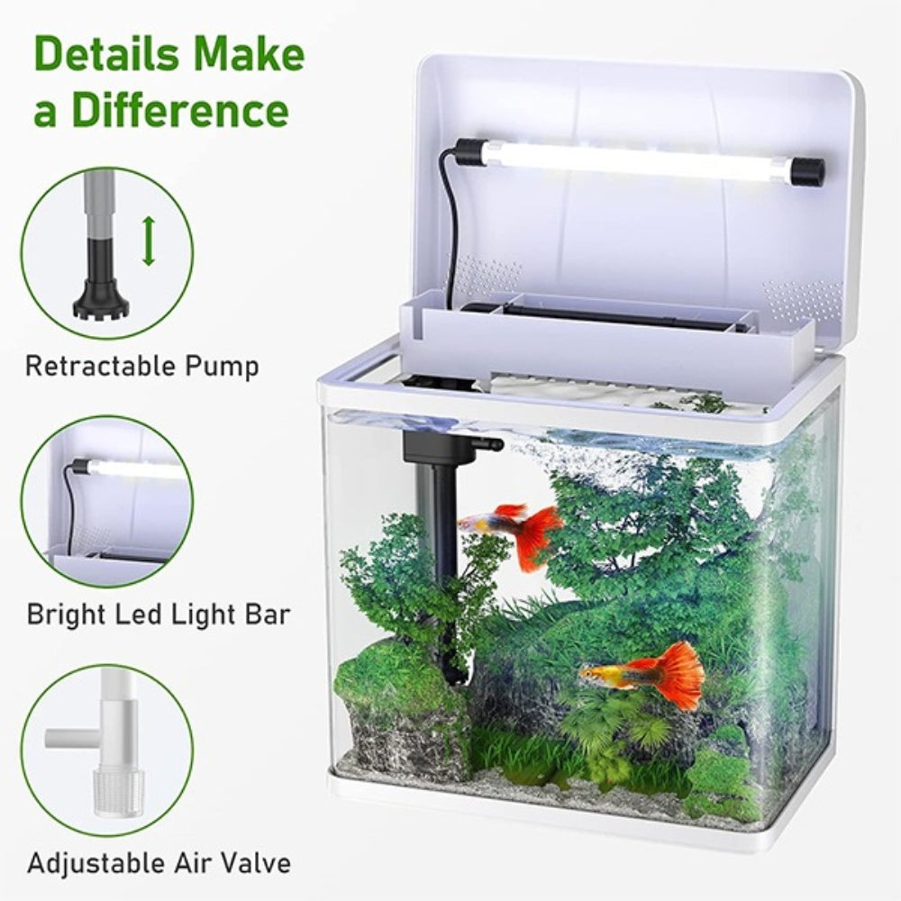 Bellura Pet - Betta Fish Tank - White