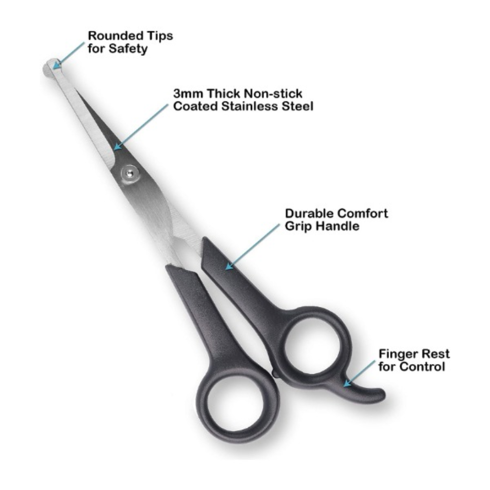 Bellura Pet - Grooming Scissors for Pets - Black