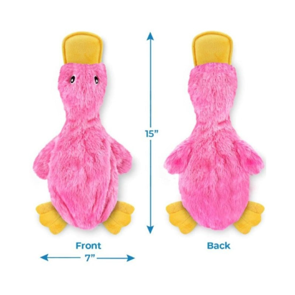 Bellura Pet - Soft Duck Stuffed Toy with Squeaker - Pink