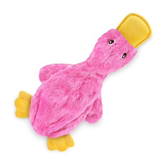 Bellura Pet - Soft Duck Stuffed Toy with Squeaker - Pink