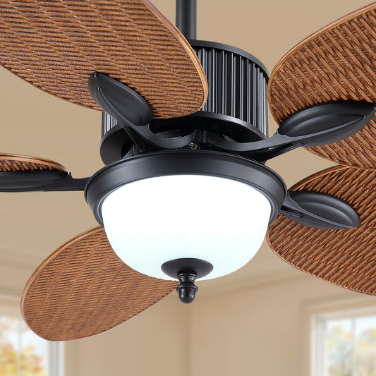 52 Inches Brown Tropical Ceiling Fan