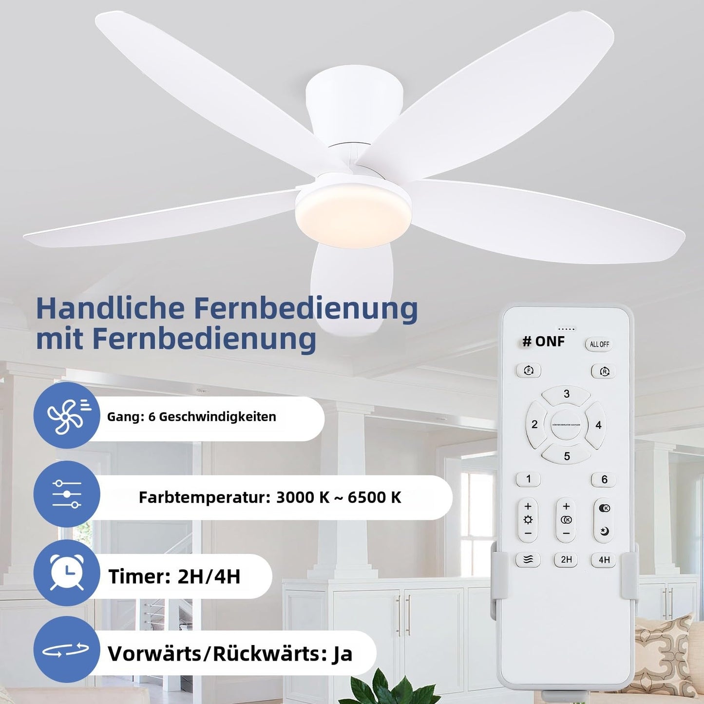 36 Flush Mount Ceiling Fan,Modern Ceiling Fan