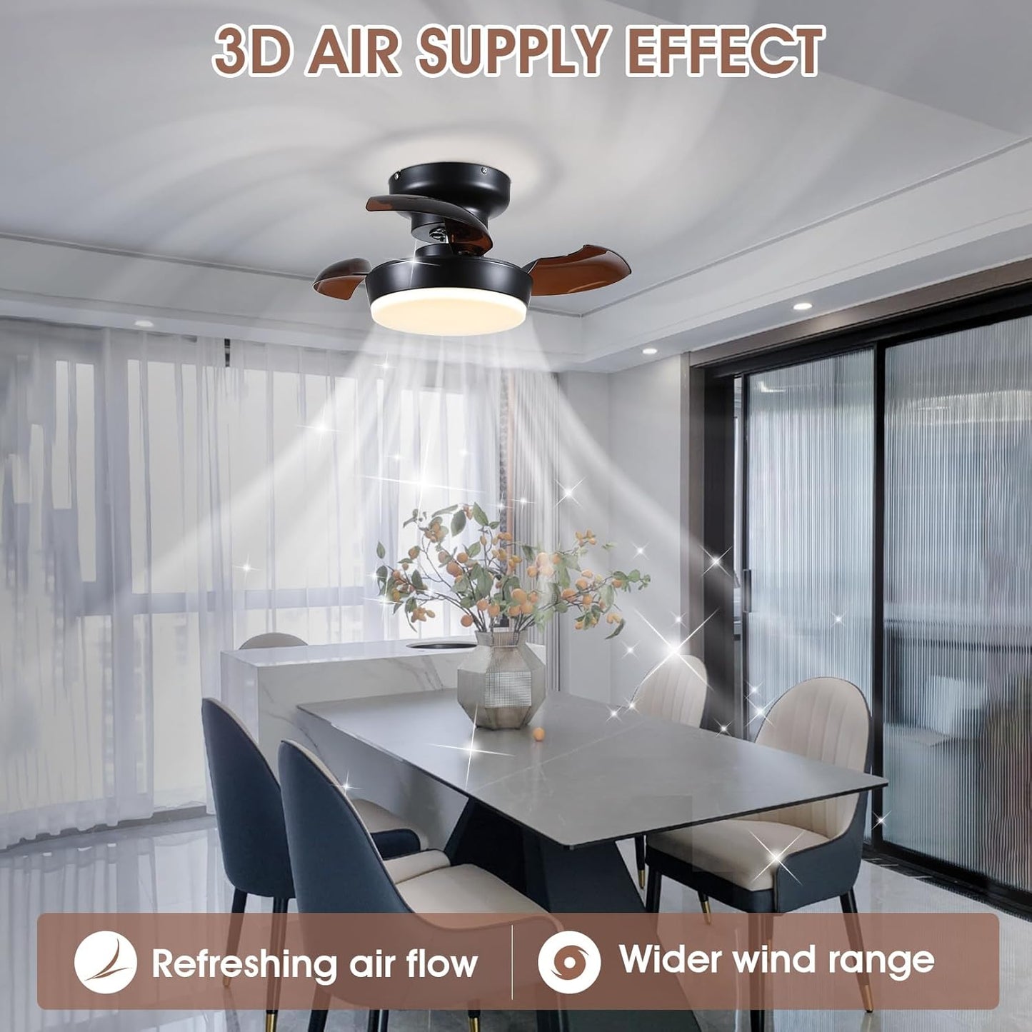 24" Flush Mount Ceiling Fan