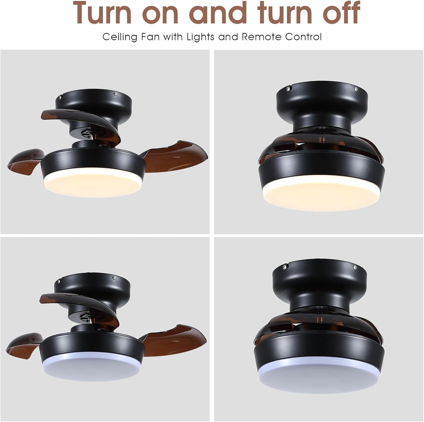 24" Flush Mount Ceiling Fan