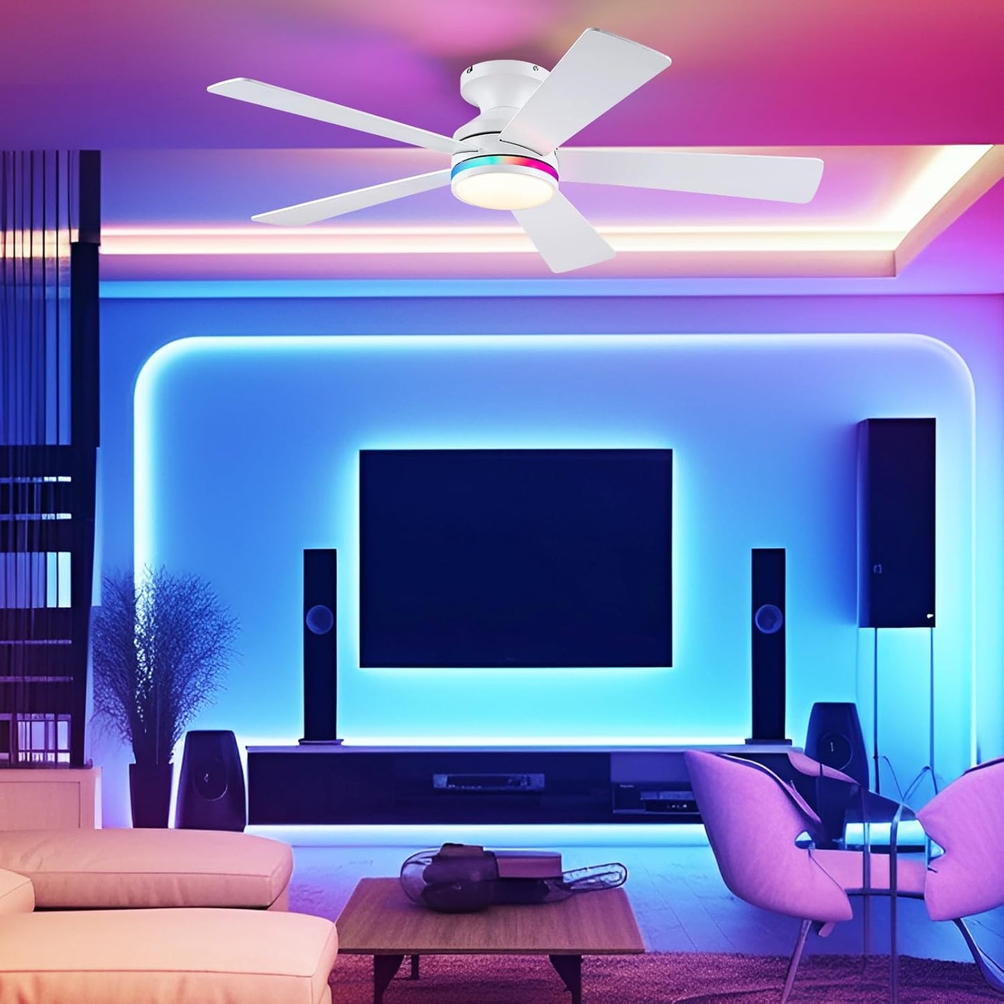 46 Inch  Low Profile Ceiling Fan with 6 Blades