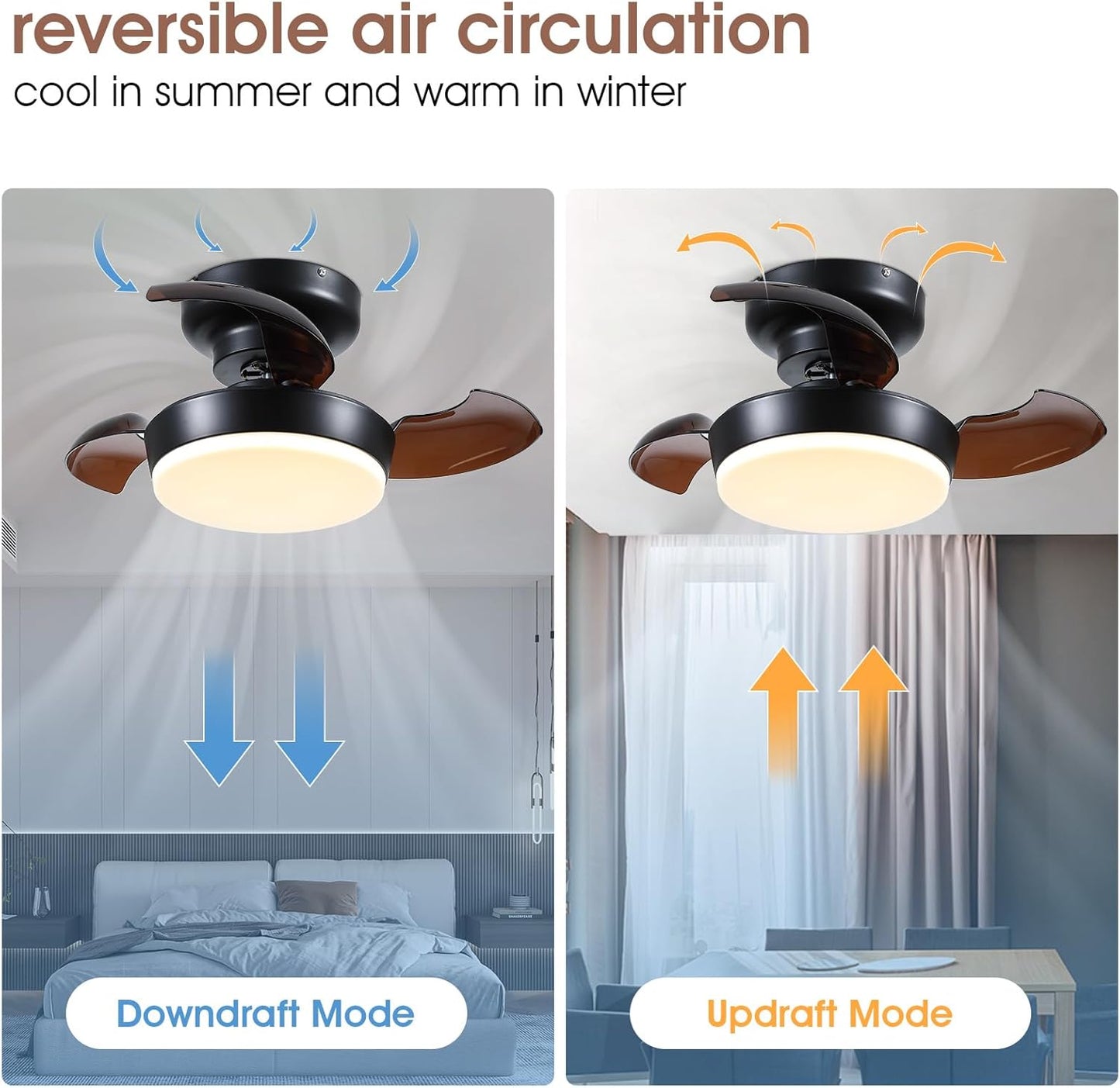 24" Flush Mount Ceiling Fan