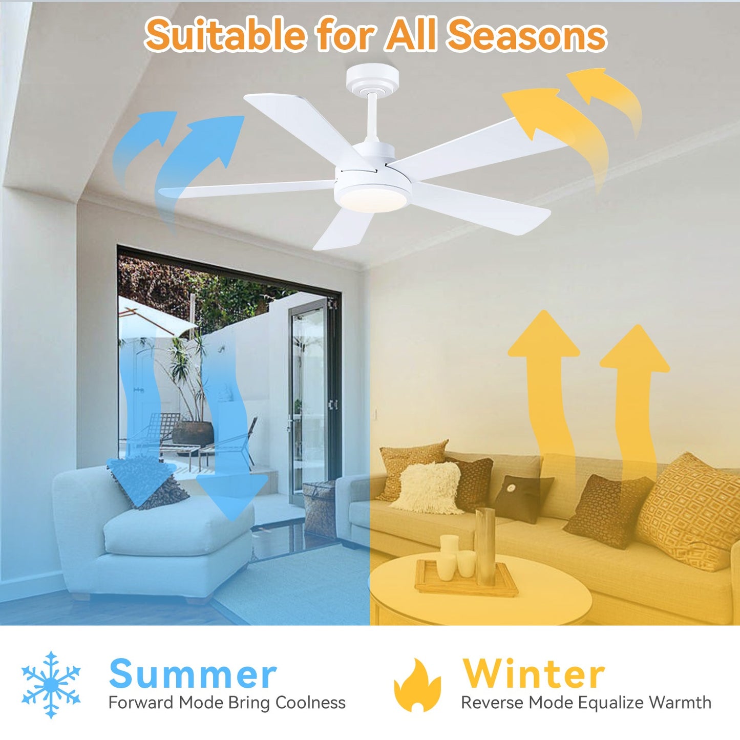 52" Modern Ceiling Fan