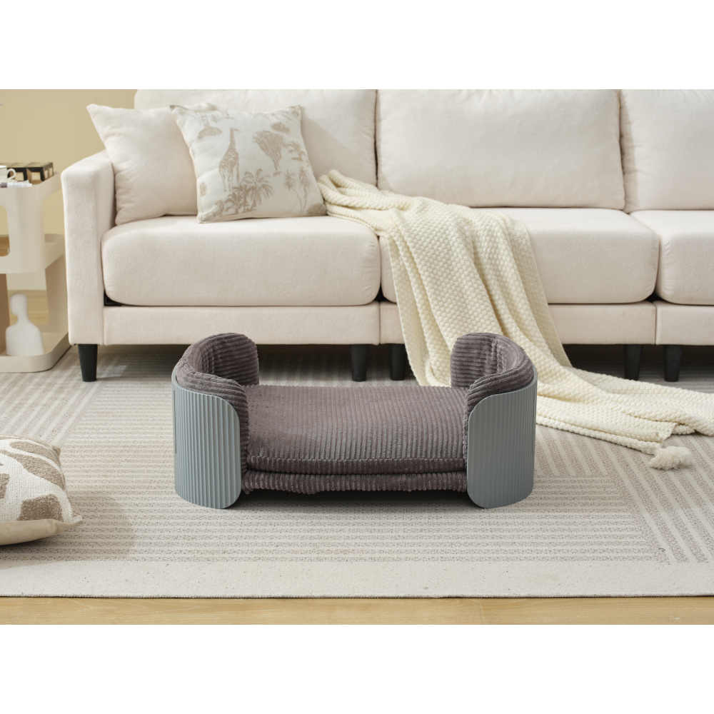 Bellura Pet - Innovative Grey Elevated Cat Bed for Indoor Cats, Scandinavian Style Pet Furniture with Removable Mattress Cover - Stylish Option for Kitty and Puppy