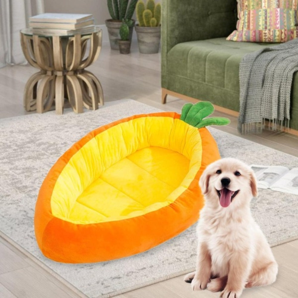 Bellura Pet - Carrot - Shaped Anti - Slip Animal Bedding - Orange