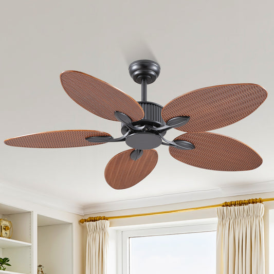 50 Inches Brown Ceiling Fan without Light