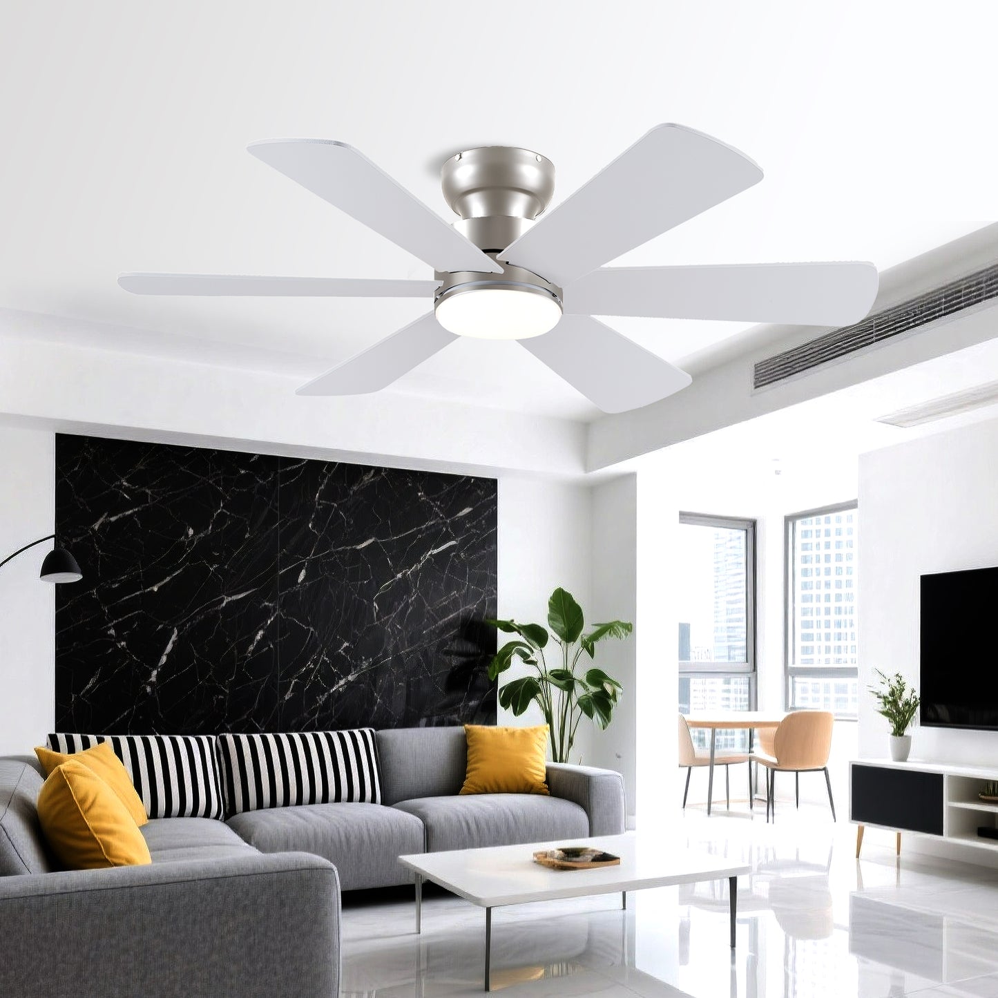 46 Inch Downrod  Ceiling Fan with 5 Blades
