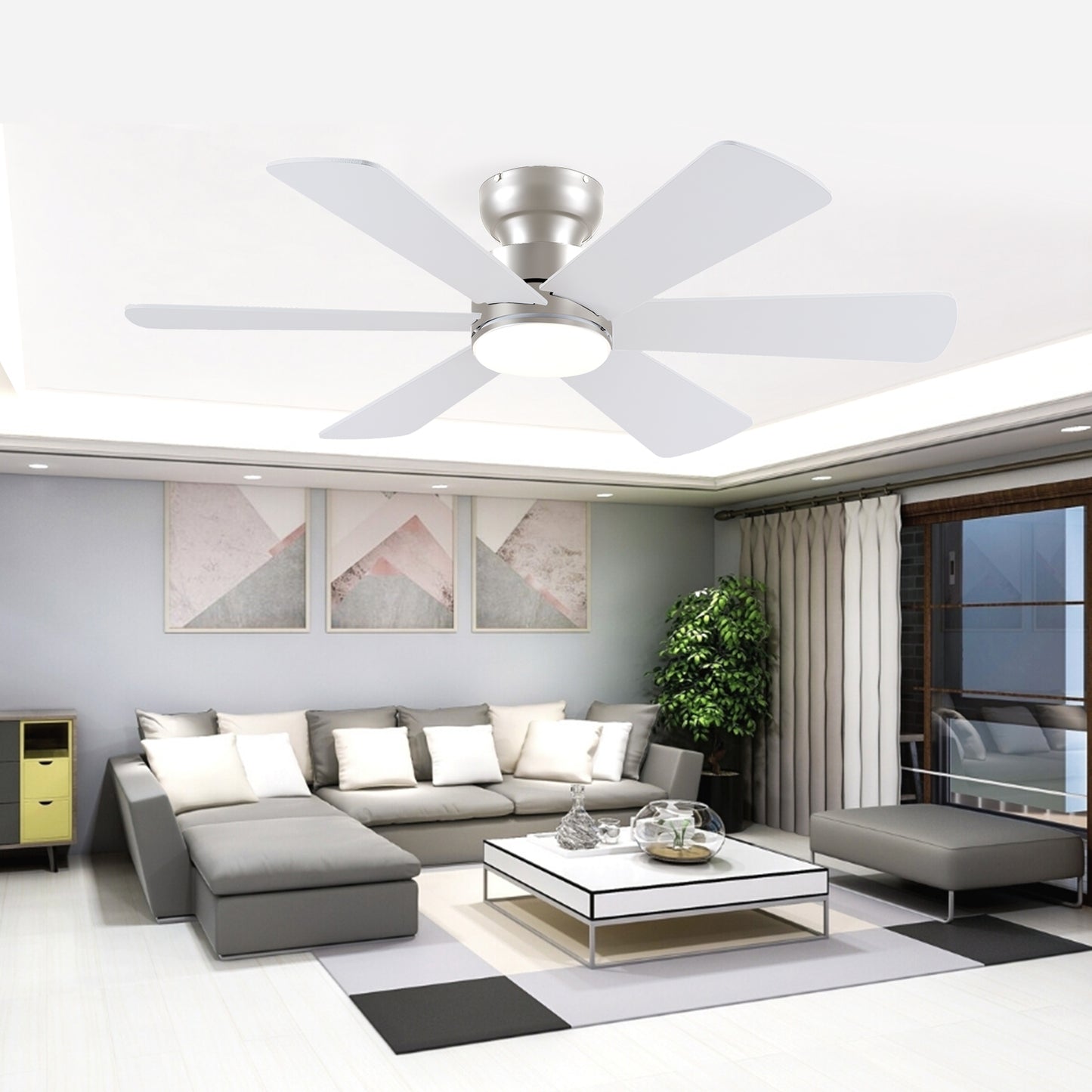 46 Inch Downrod  Ceiling Fan with 5 Blades