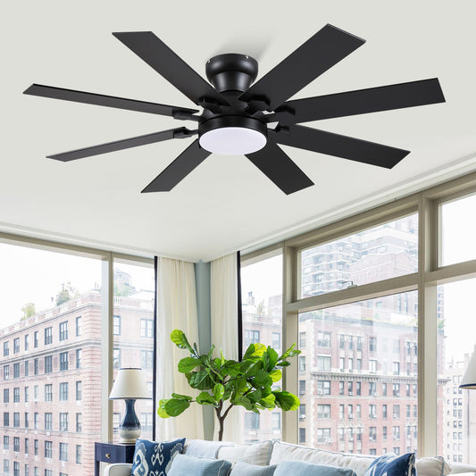 52 Inch 8 Blades Flush Mount Ceiling Fan