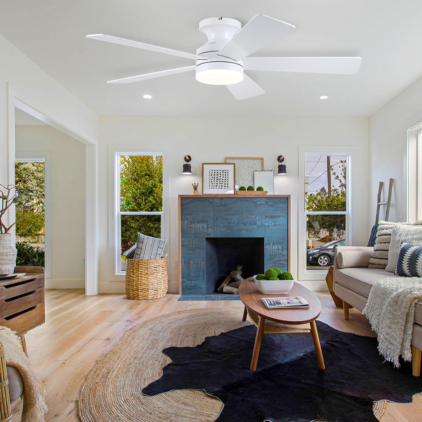 46 Inch  Low Profile Ceiling Fan with 6 Blades