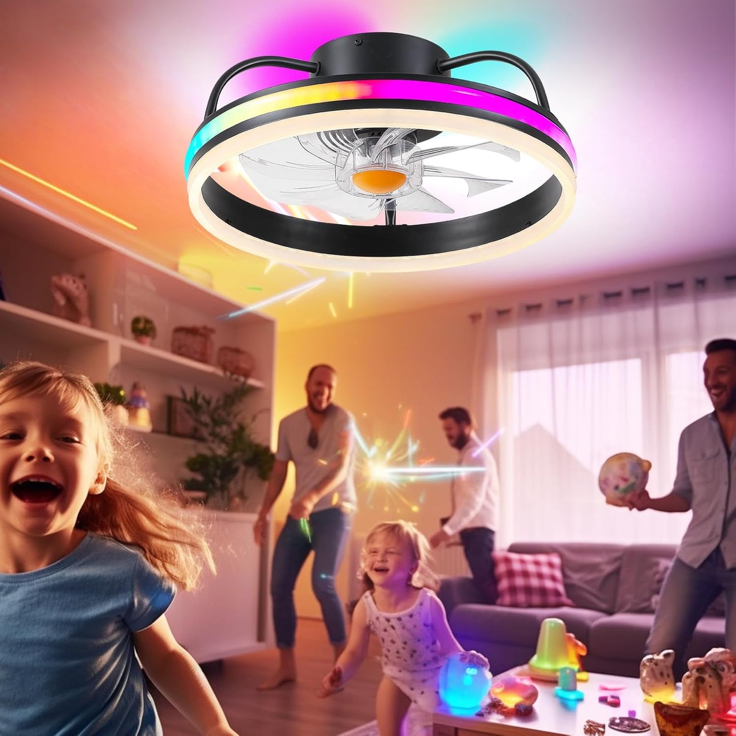 16 Inches Circle Ceiling Fan Light ,Small Ceiling Fan