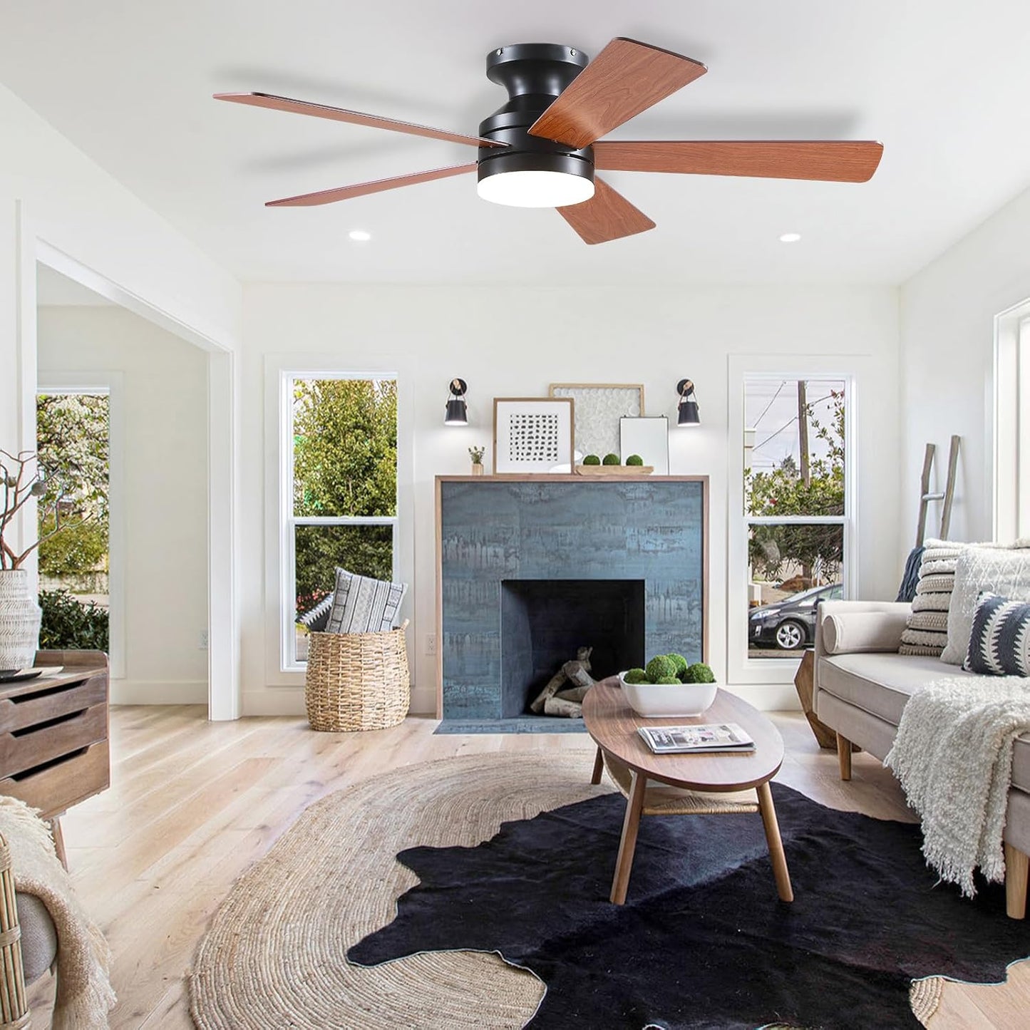 46 Inch  Low Profile Ceiling Fan with 6 Blades