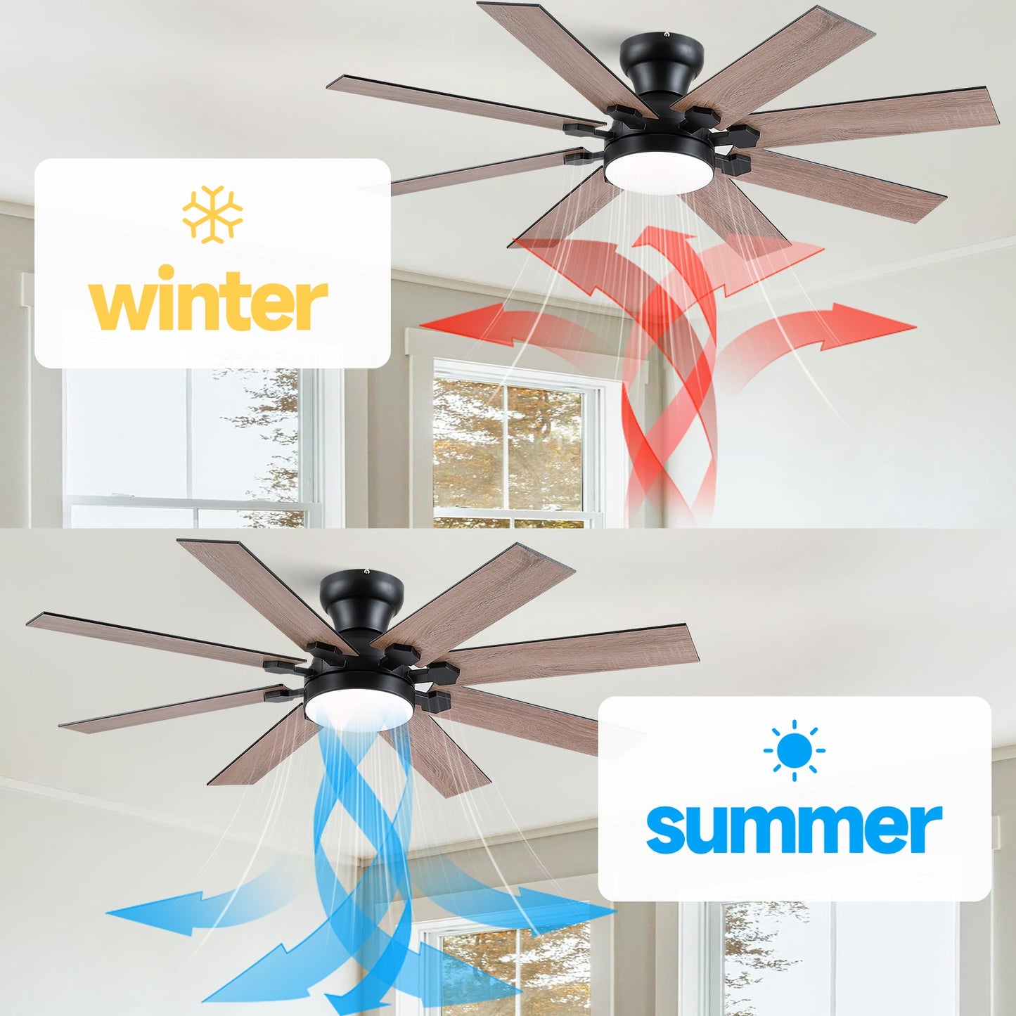 52 Inch 8 Blades Ceiling Fan