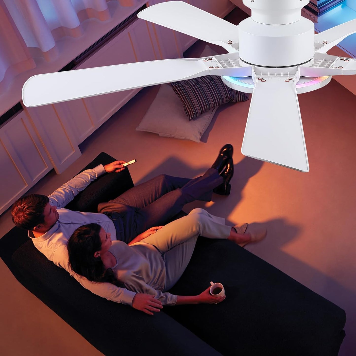 52 Inches  Flush Mount  Ceiling Fan