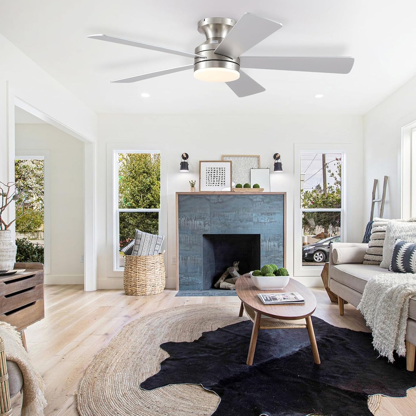 46 Inch  Low Profile Ceiling Fan with 6 Blades