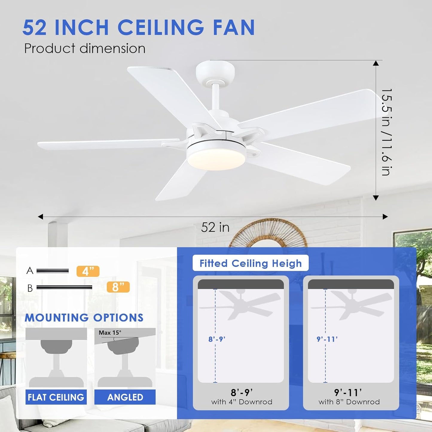 52 Inch Ceiling Fan