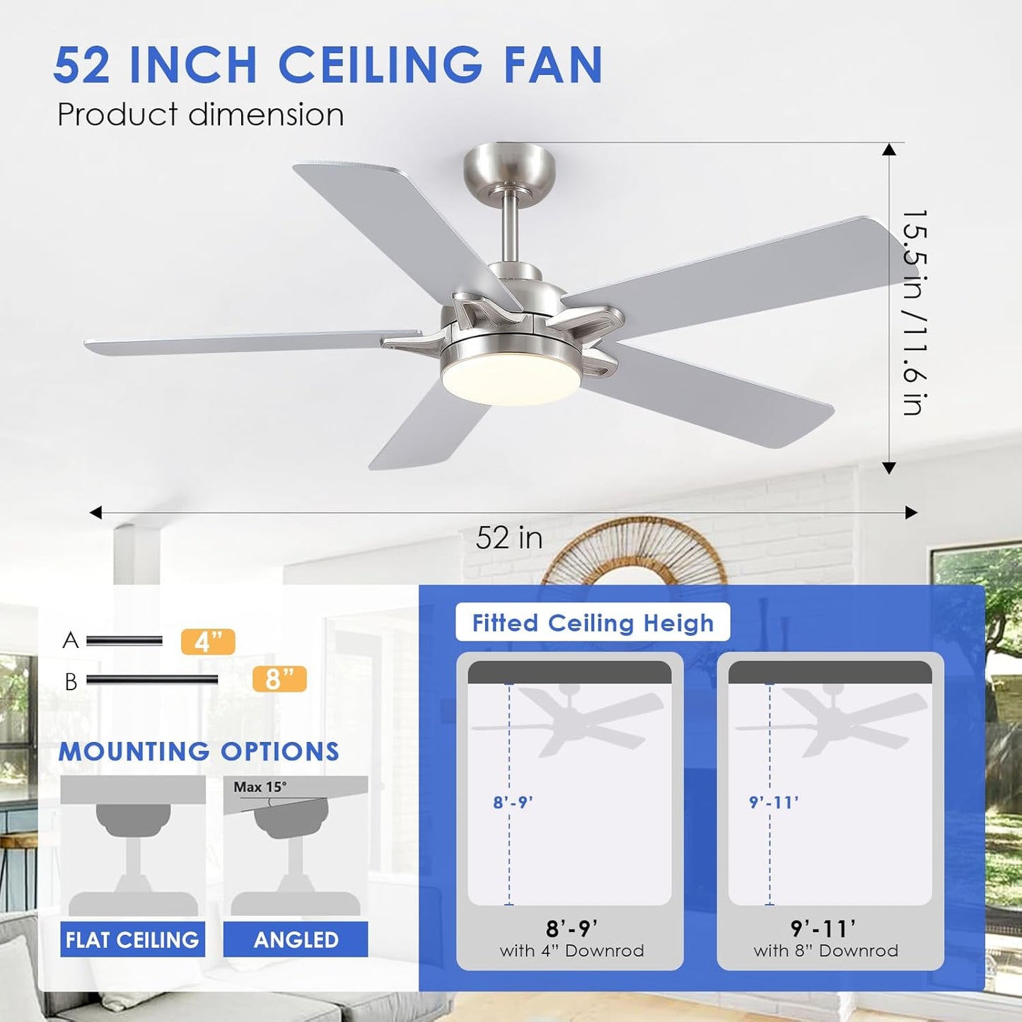52 Inch Ceiling Fan