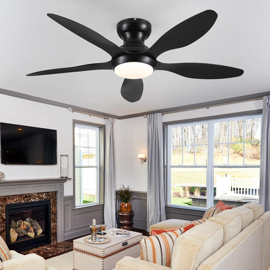 46" Flush Mount Ceiling Fan,Low Profile Ceiling Fan