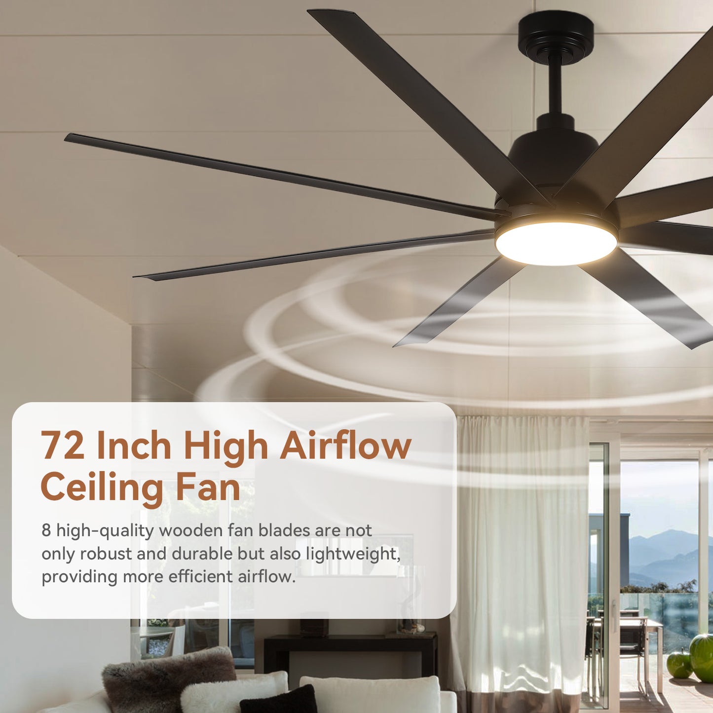 72 Inch Large Ceiling Fan