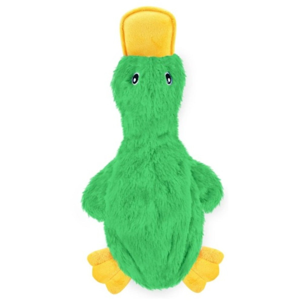 Bellura Pet - Duck Stuffed Toy with Squeaker - Green