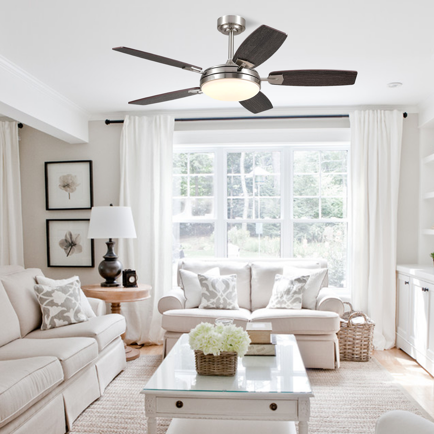 52 inch downrod Ceiling fan with Light