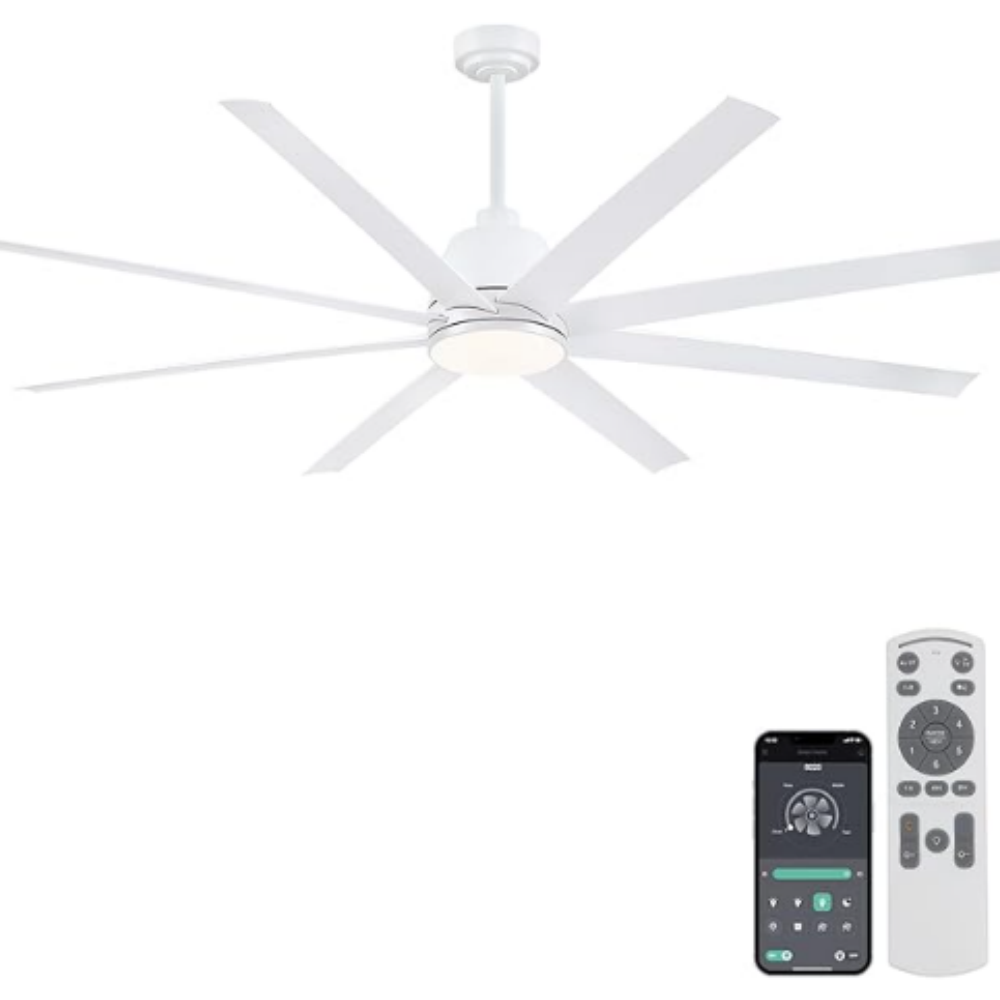 72 Inches White Ceiling Fan for Large House